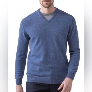 Alashan 100% Cashmere V-Neck Pullover Sweater Lavender Lilac Size L